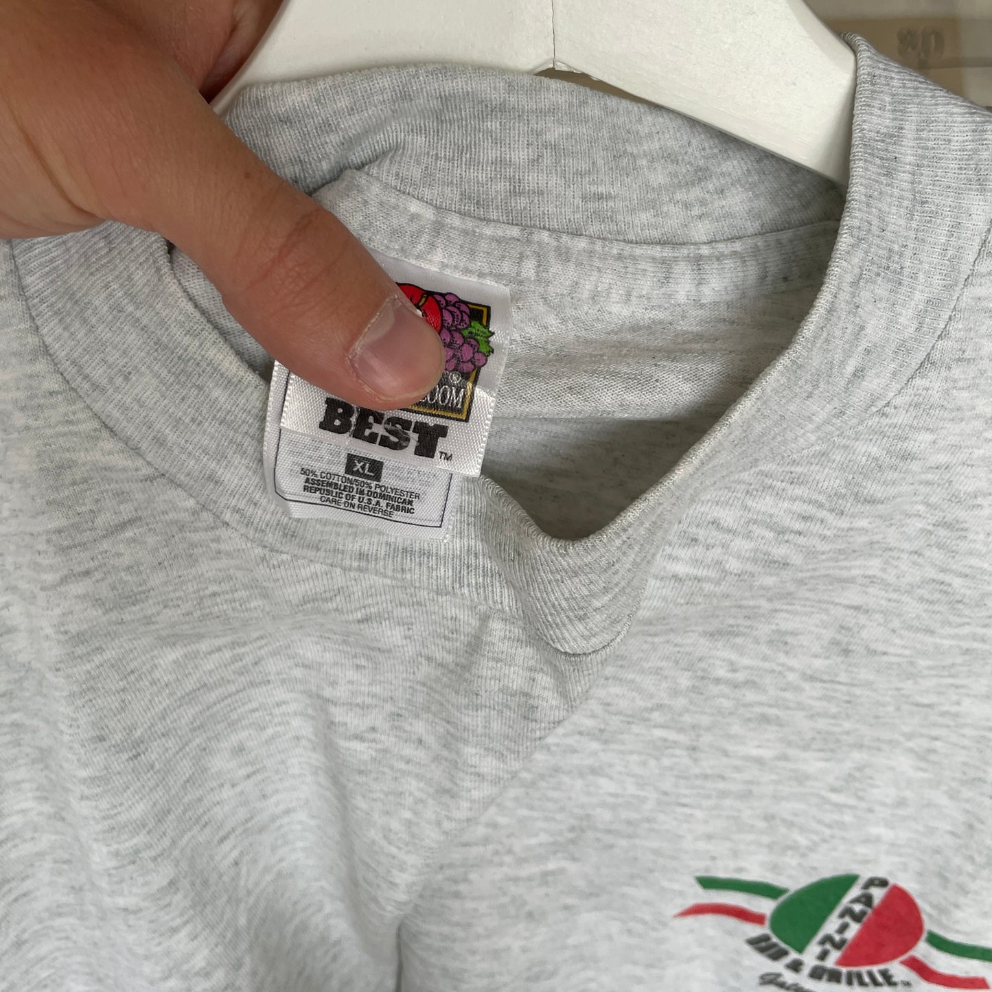 Grå Vintage Panini Bar & Grille T-Shirt Med Rygprint