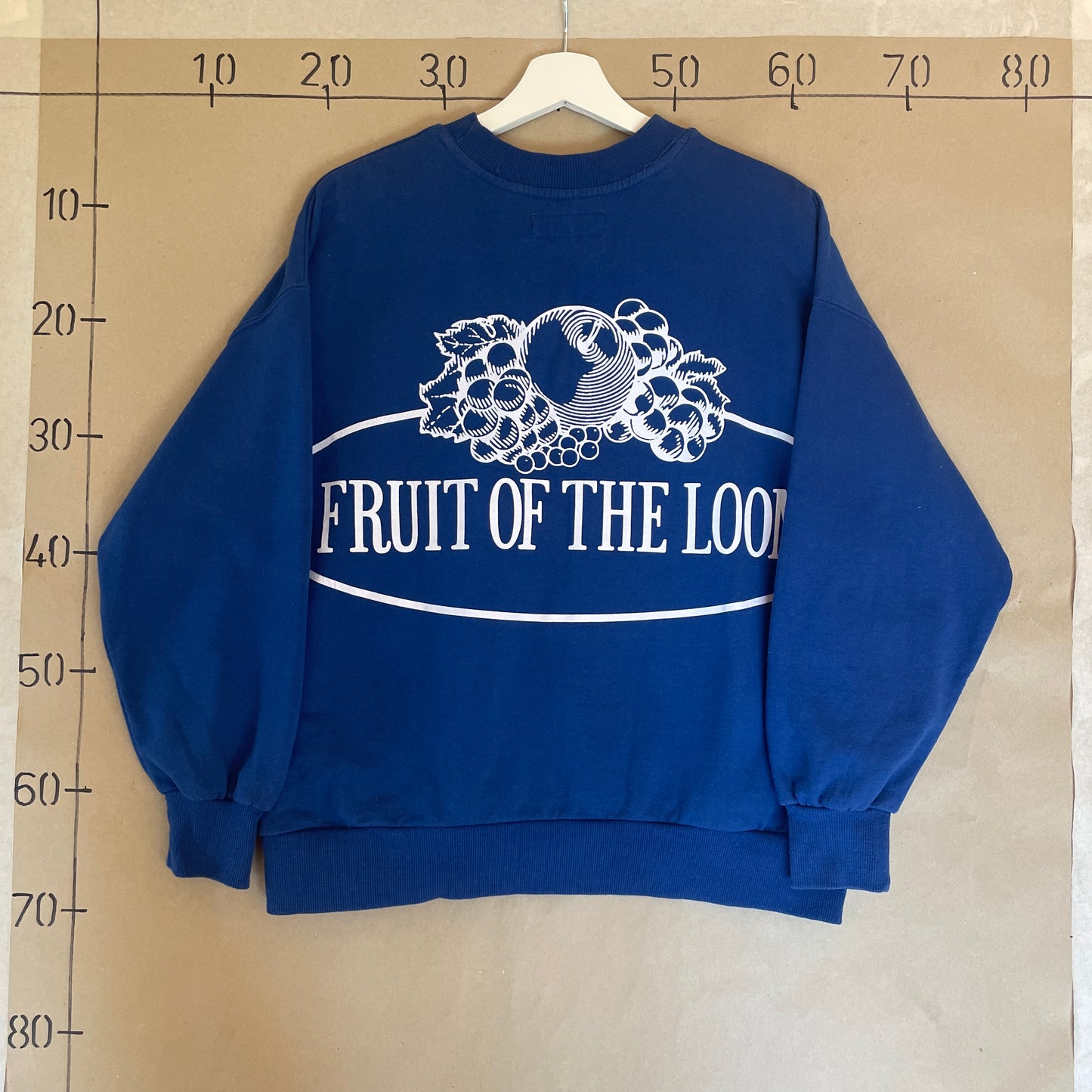 Blå Vintage Fruit Of The Loom Sweatshirt