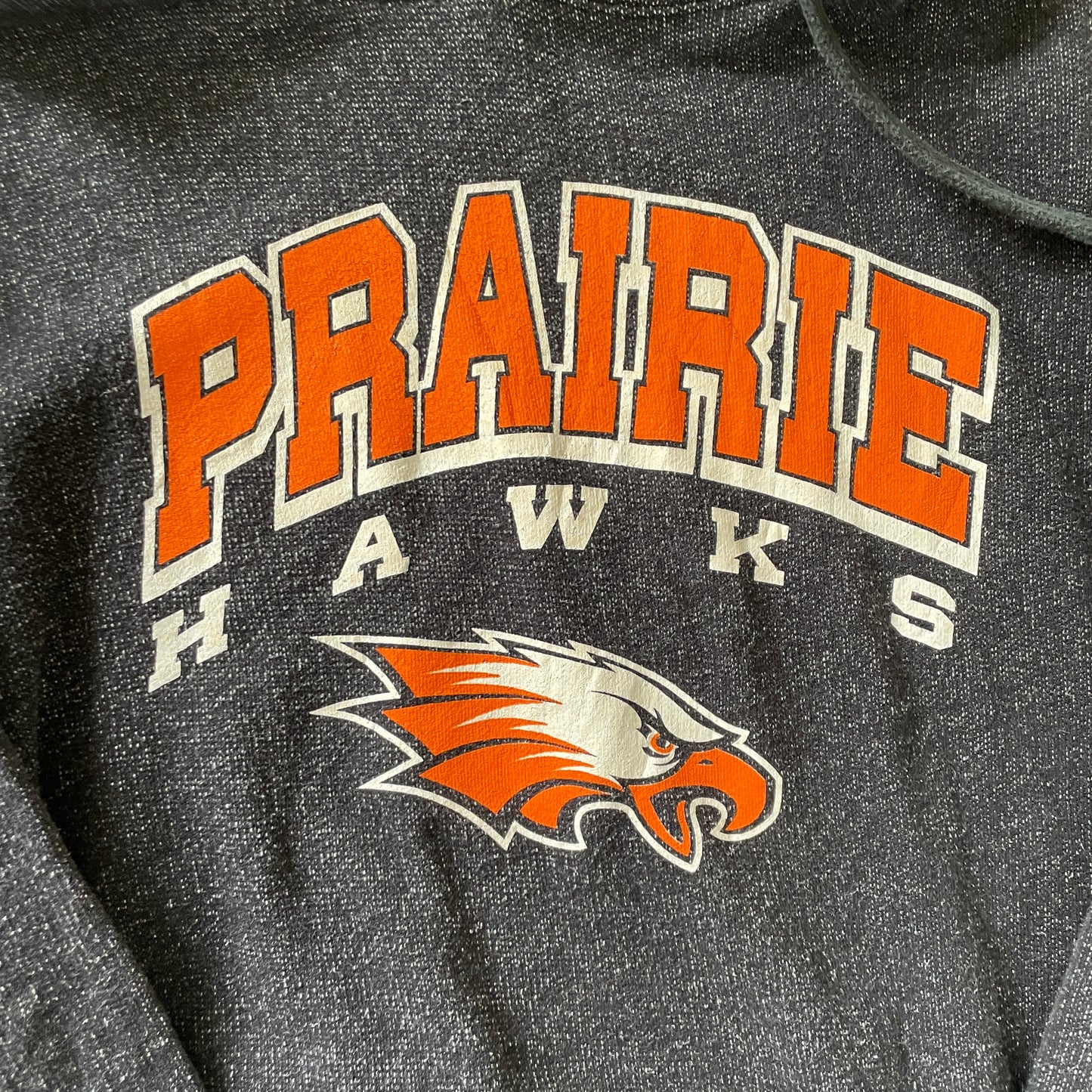 Vintage Prairie Hawks Hoodie Med Cool College-Vibe