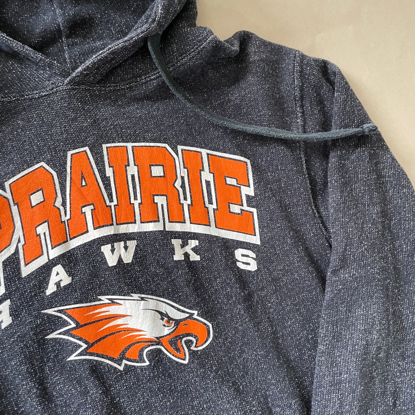 Vintage Prairie Hawks Hoodie Med Cool College-Vibe