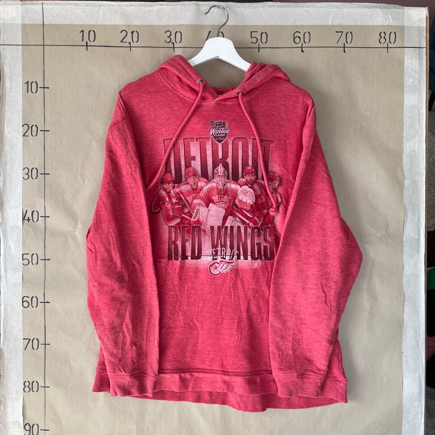 Rød Retro Detroit Red Wings Hoodie – NHL Winter Classic 2014
