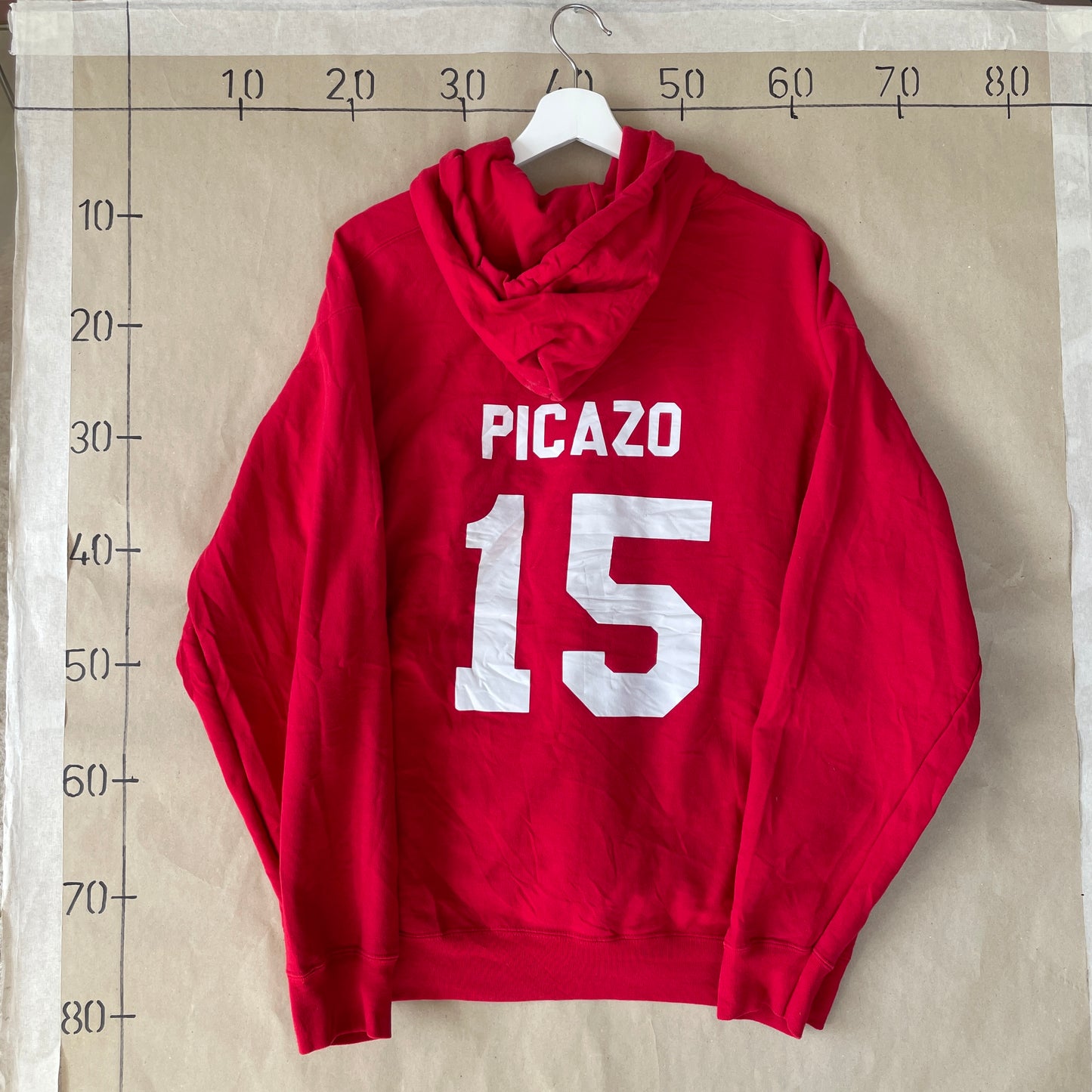 Rød Vintage Morada Wolfpack Hoodie Med Rygnummer