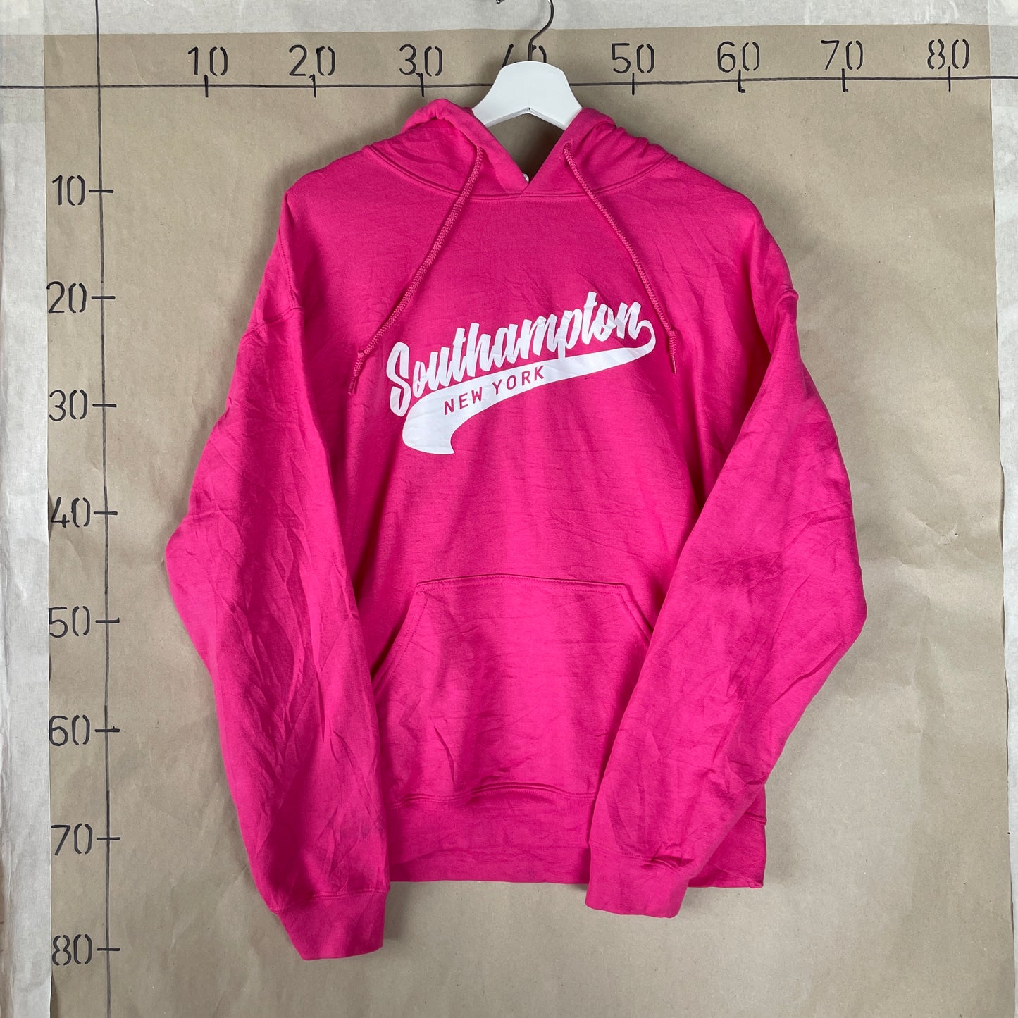 Pink Vintage Southampton Hoodie Med Sporty Print