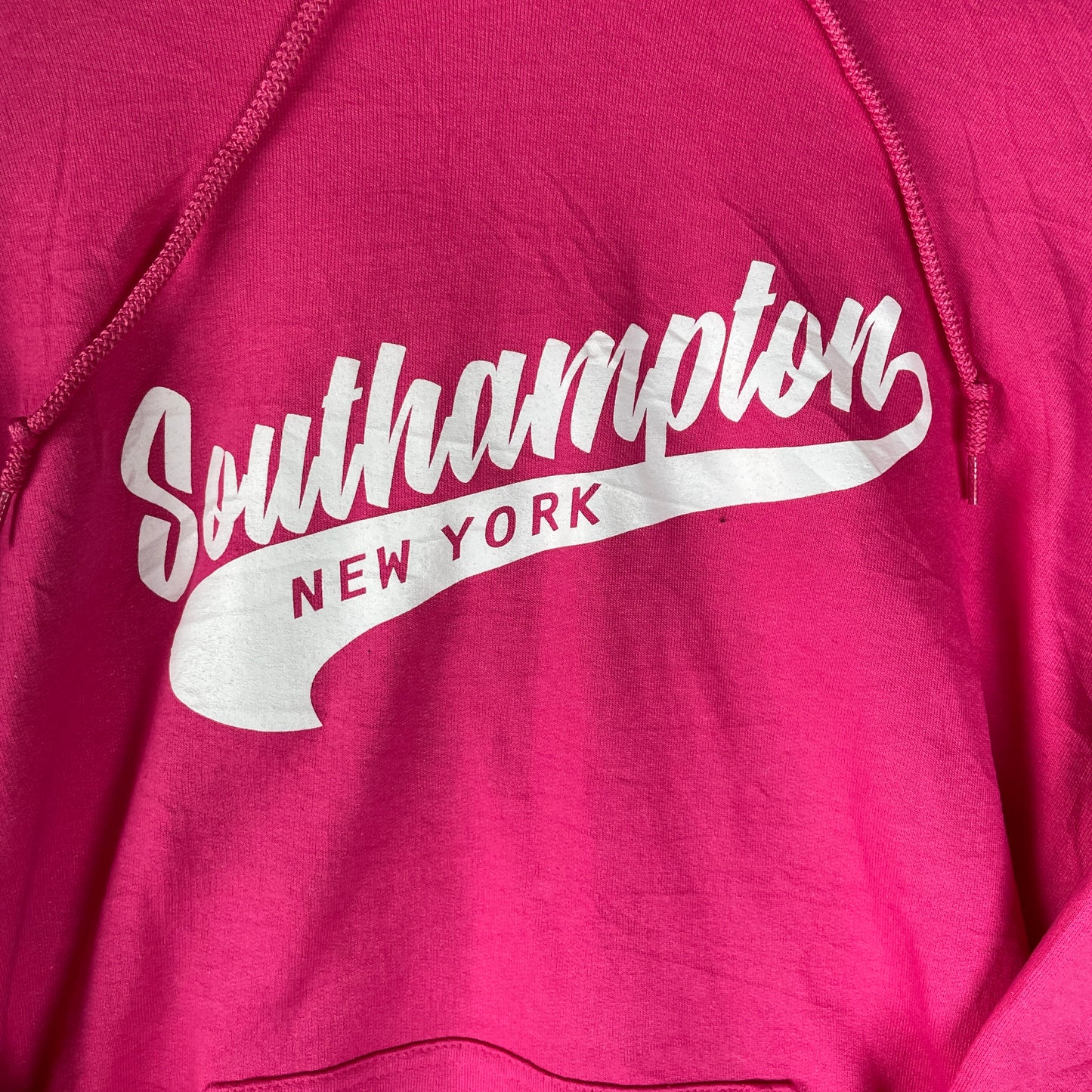Pink Vintage Southampton Hoodie Med Sporty Print