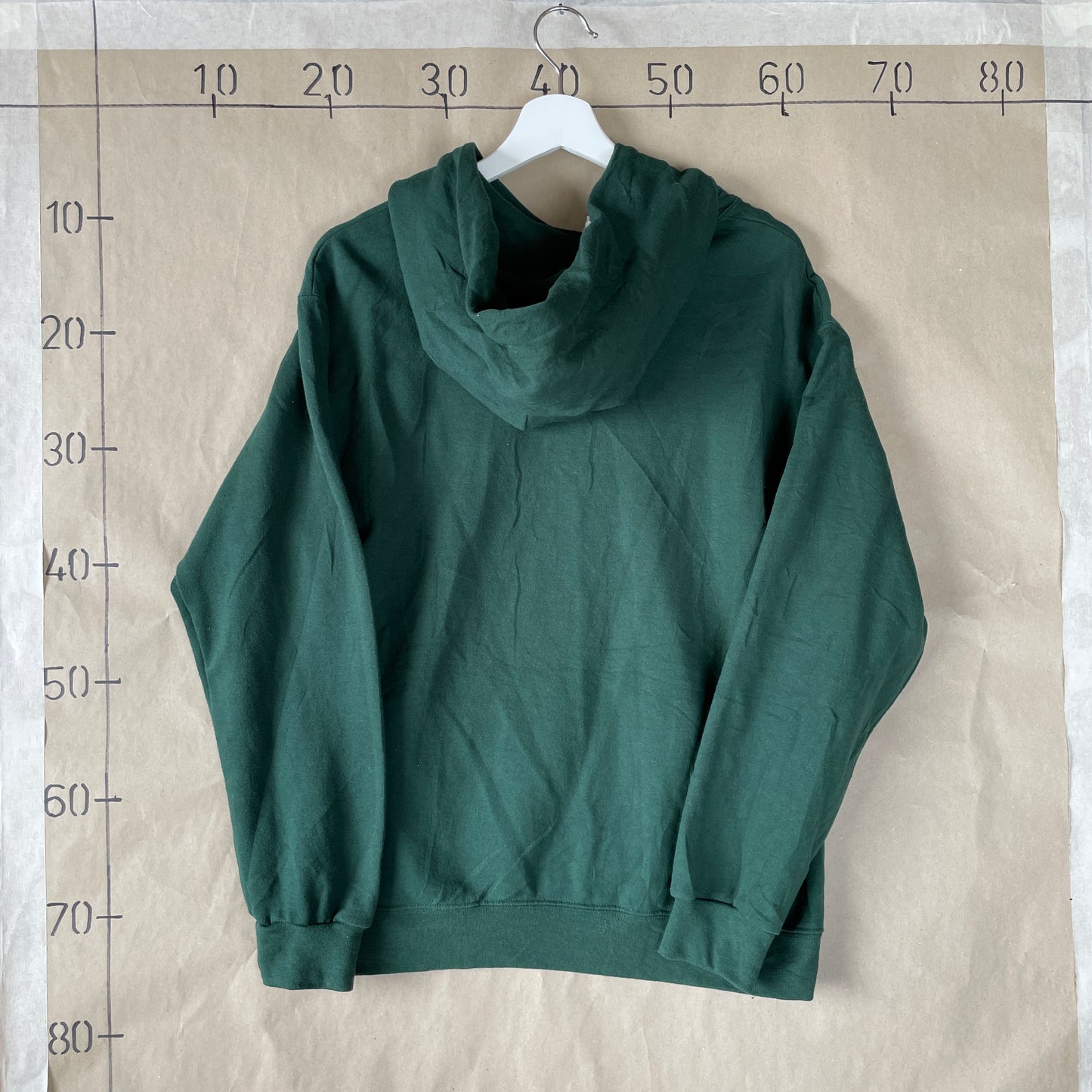 Mørkegrøn Vintage Hoodie Med OLA Print Og Hestemotiv