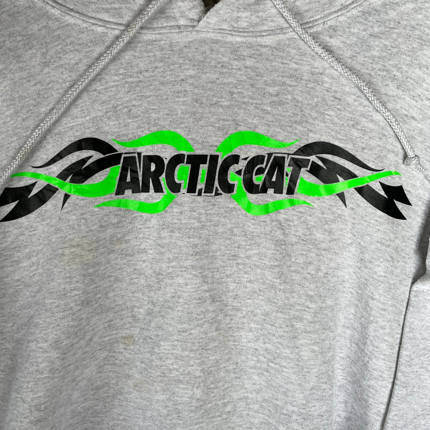 Grå Arctic Cat Hoodie Med Neon Grøn Tribal Print