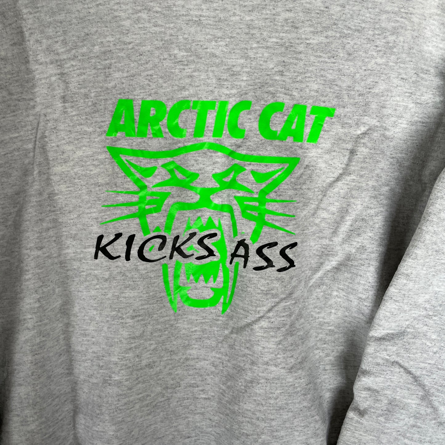 Grå Arctic Cat Hoodie Med Neon Grøn Tribal Print