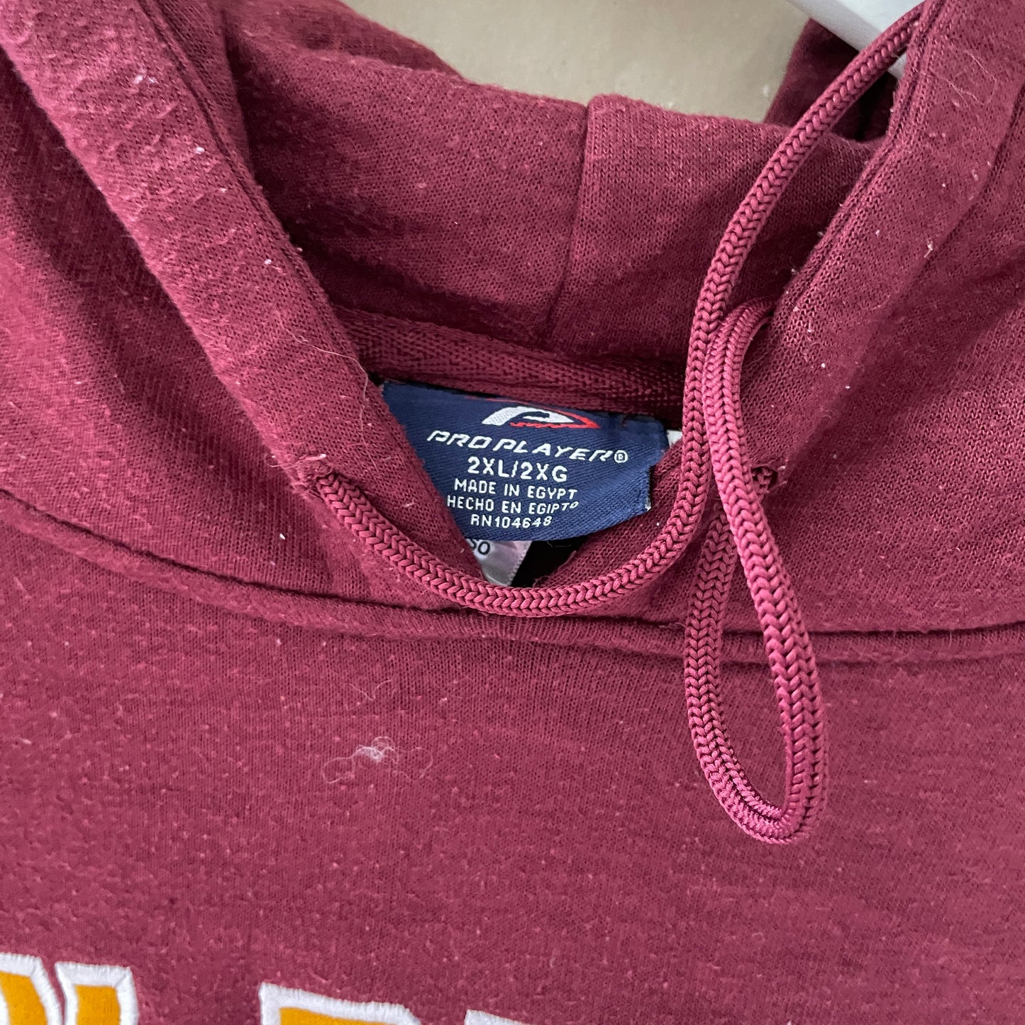 Bordeaux Vintage Sun Devils Hoodie Med Gul Stribedetalje