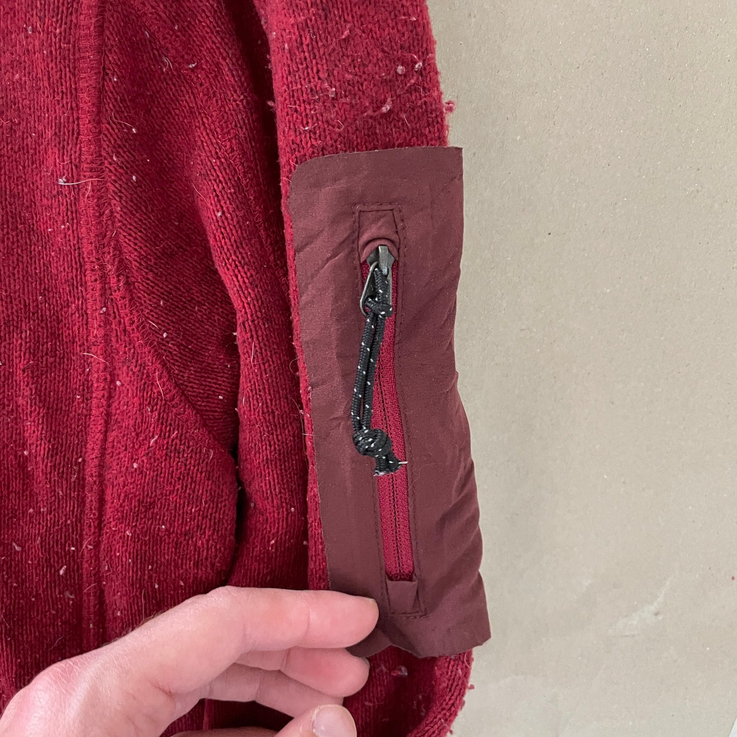 Vintage LL Bean Rød Fleece Halfzip