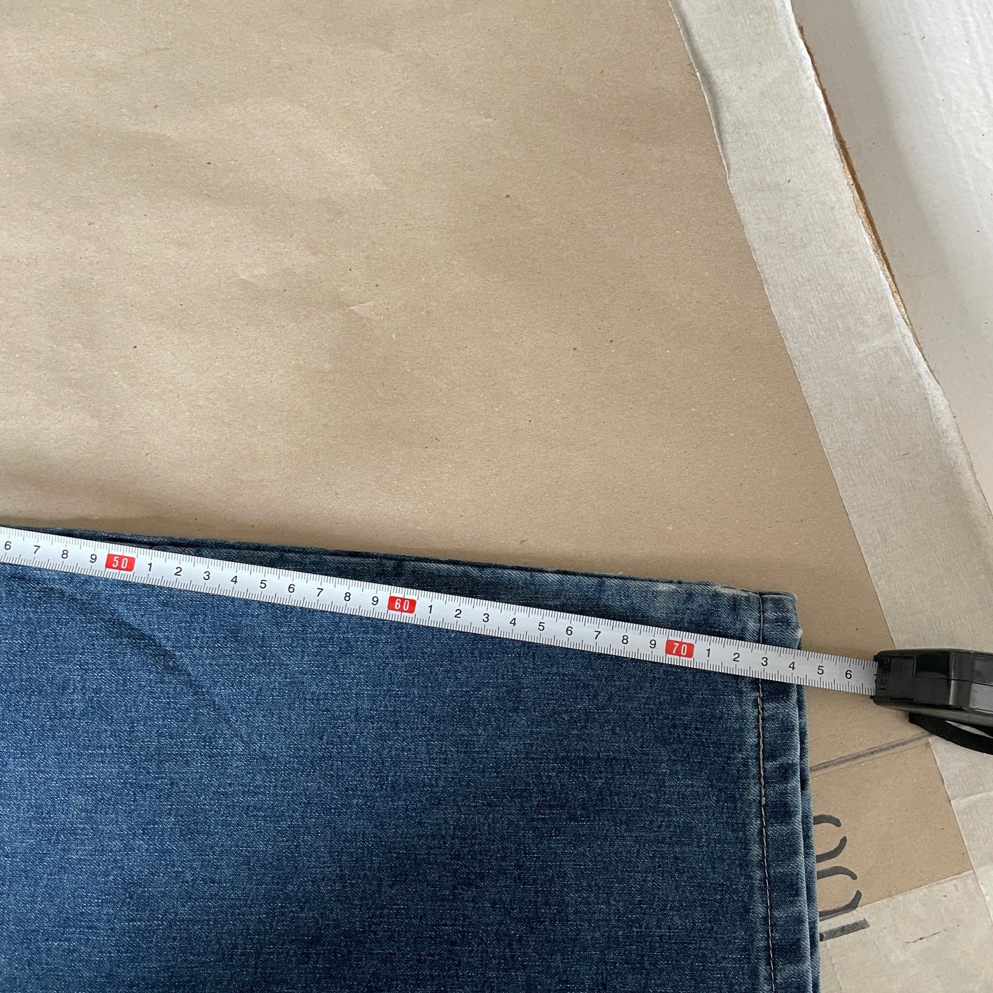 Vintage Blå Wrangler Jeans Med Lommer Og Workwear Detaljer