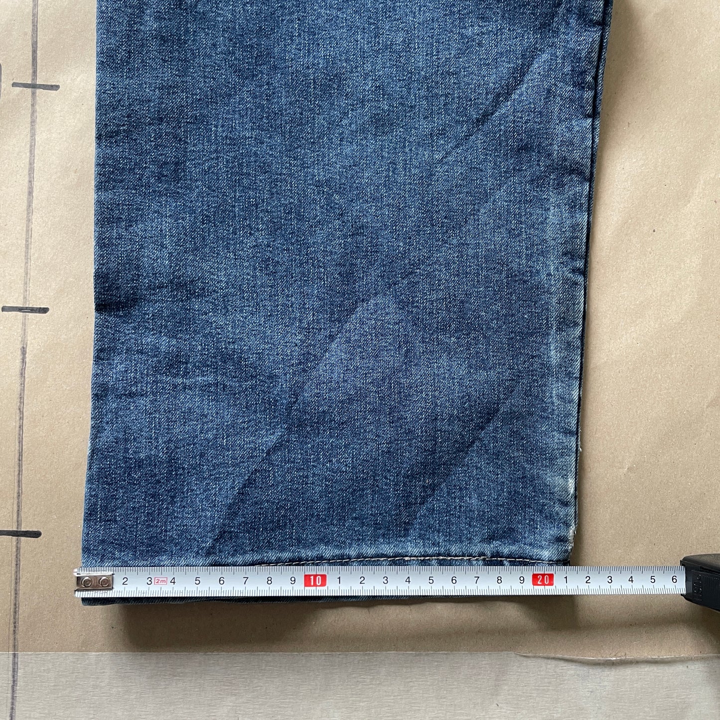 Vintage Blå Wrangler Jeans Med Lommer Og Workwear Detaljer
