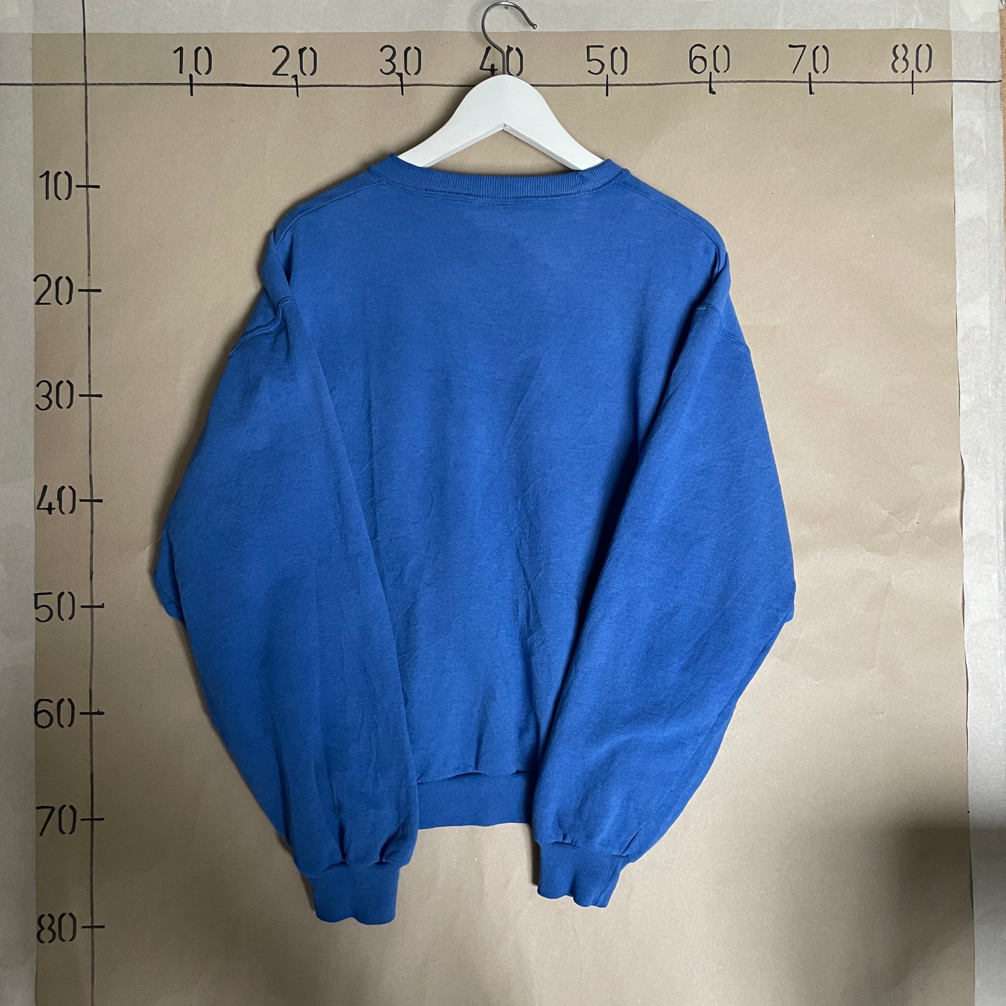 Blå Vintage Oak Grove Sweatshirt Med Gult Print