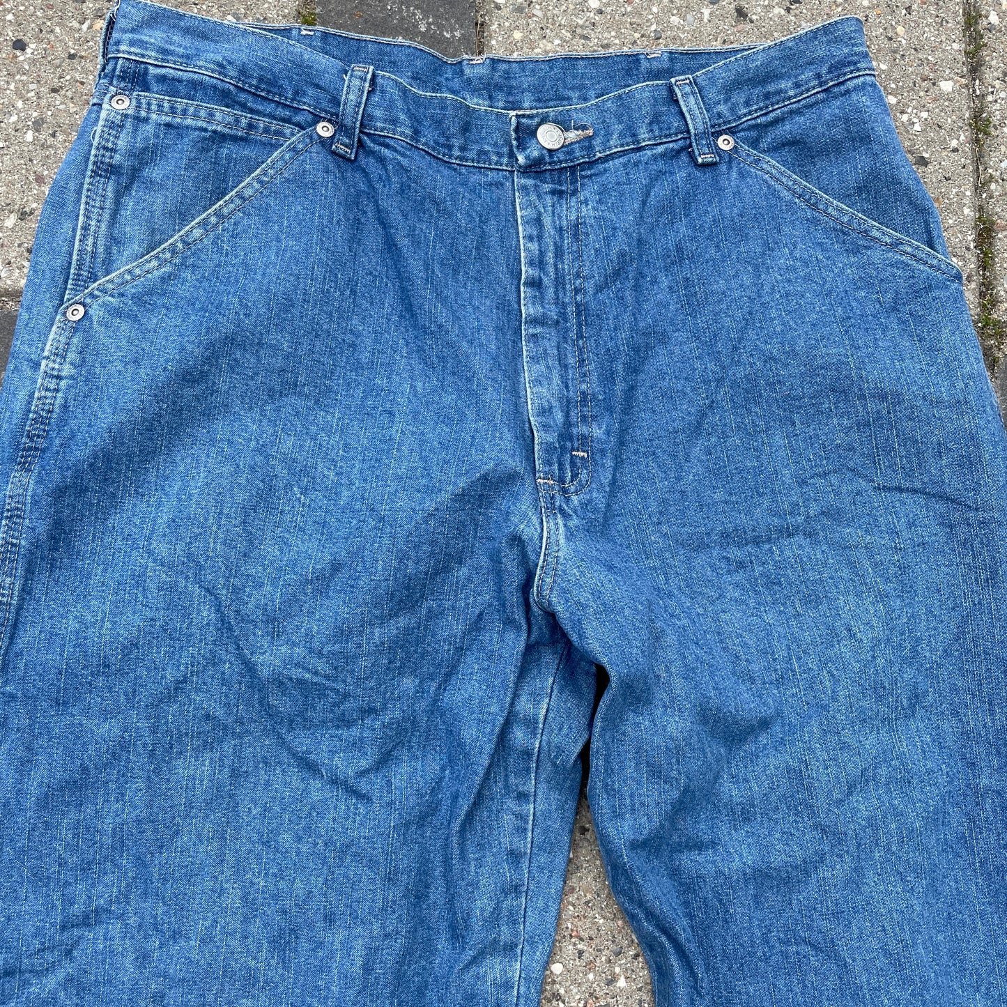Vintage Wrangler Jeans – Lys Blå Workwear-Stil