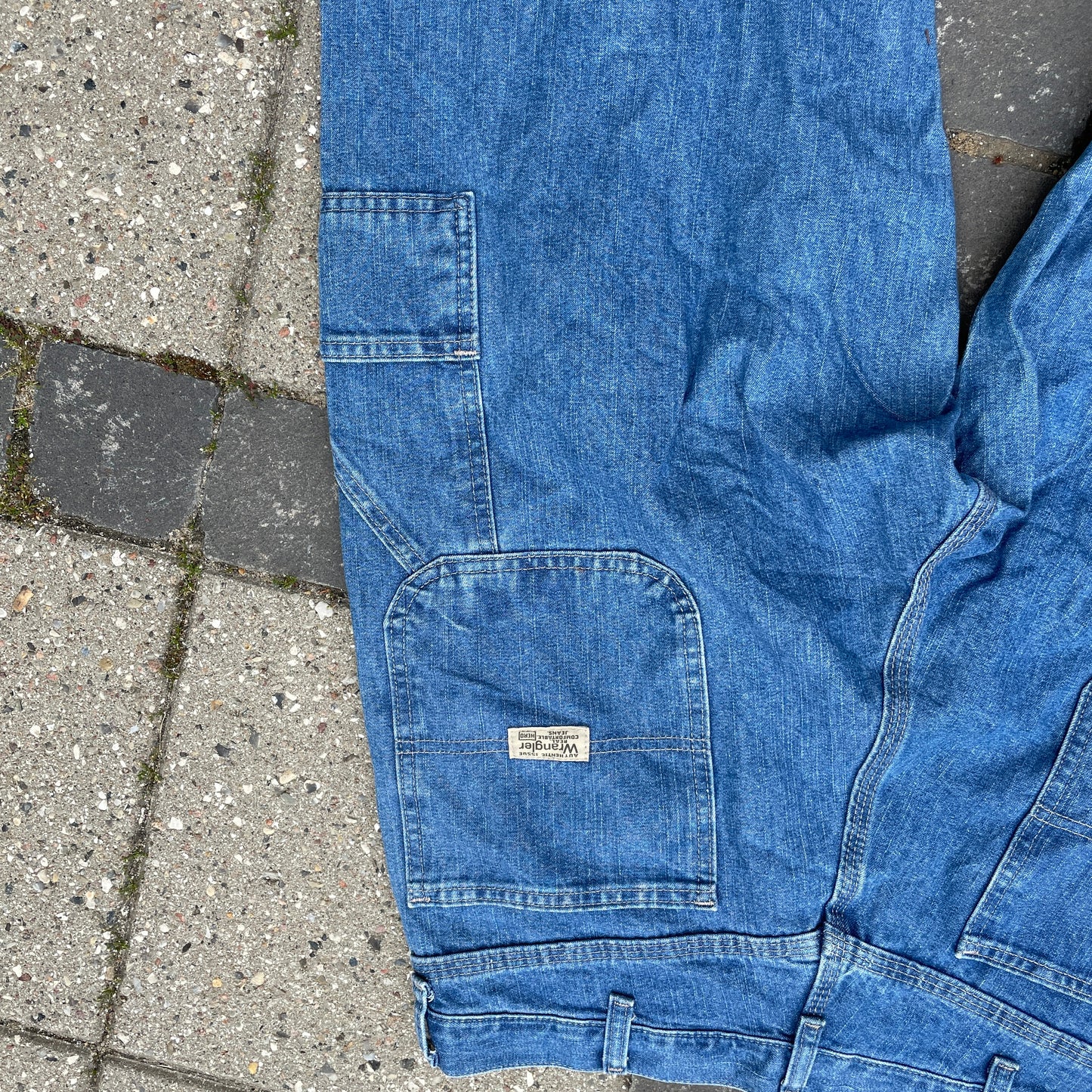 Vintage Wrangler Jeans – Lys Blå Workwear-Stil
