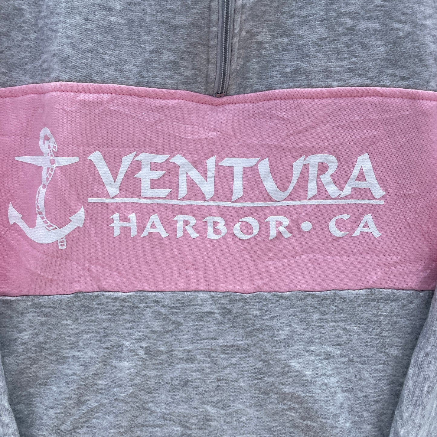 Grå Og Pink Ventura Harbor 1/4 Zip Sweatshirt