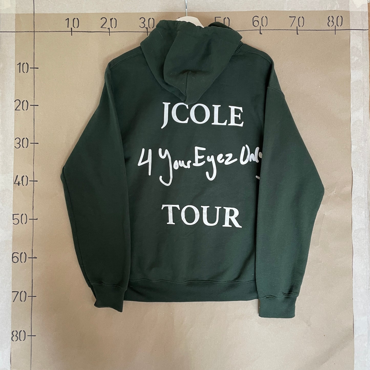 Grøn Vintage J.Cole 4 Your Eyez Only Hoodie