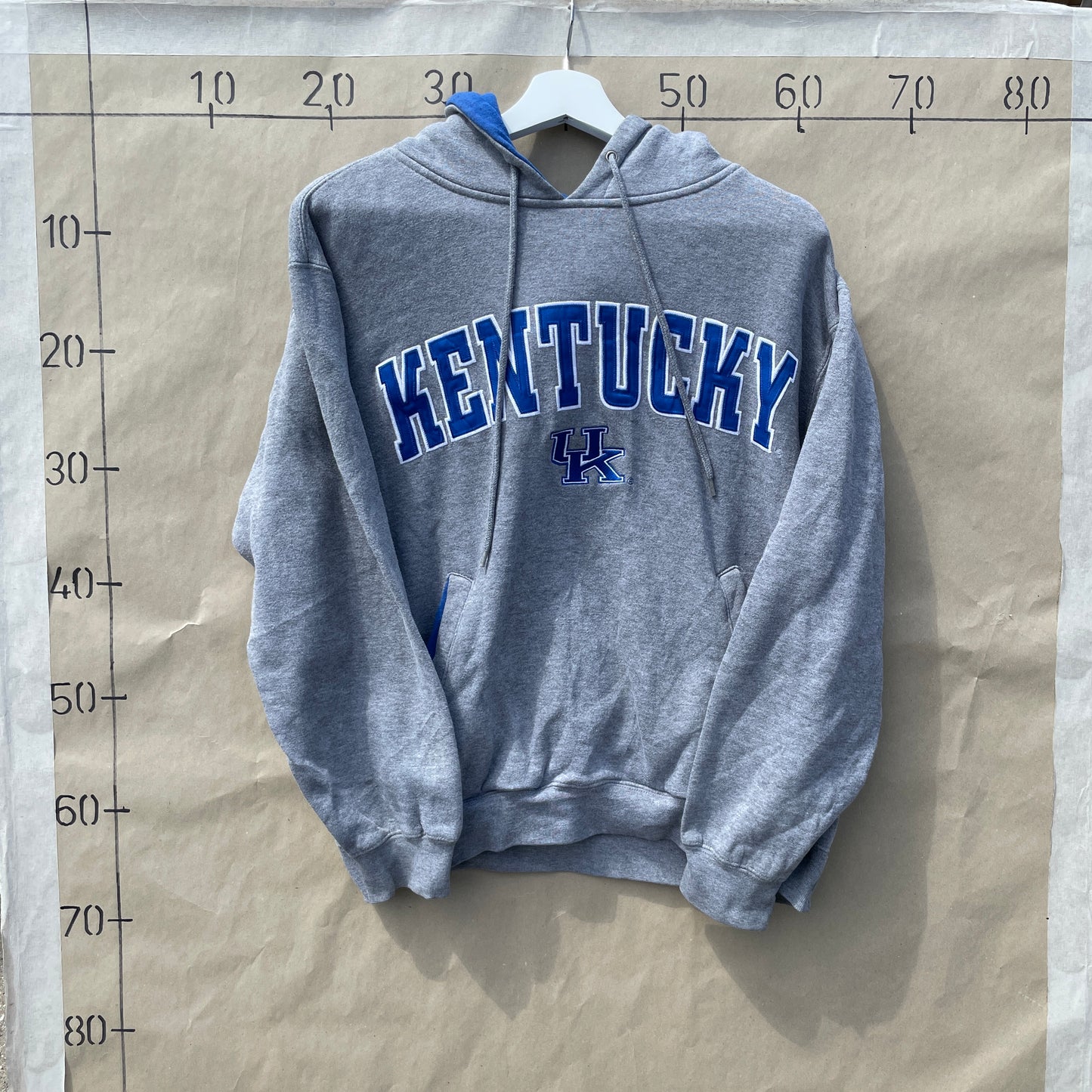 Grå Vintage Kentucky Hoodie Med Broderet Logo
