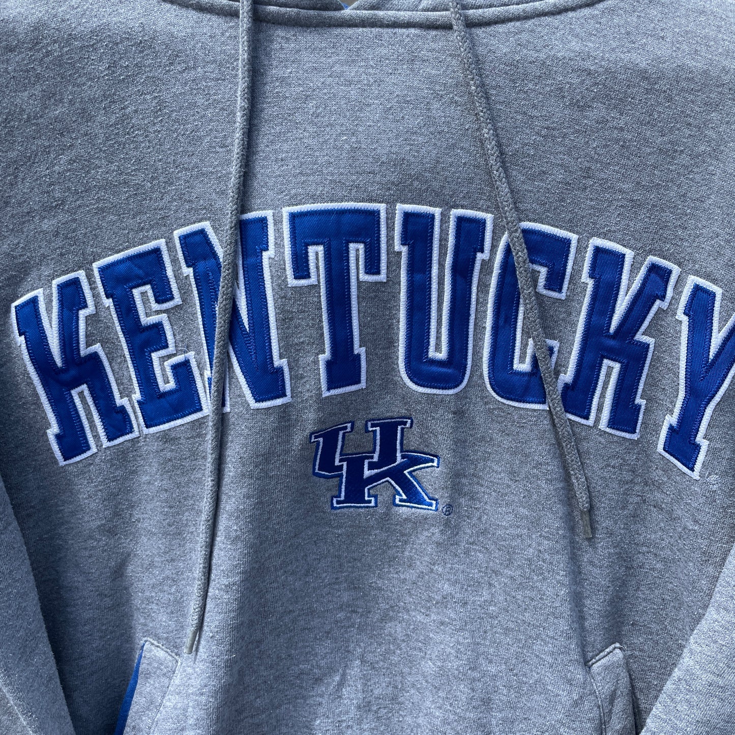 Grå Vintage Kentucky Hoodie Med Broderet Logo