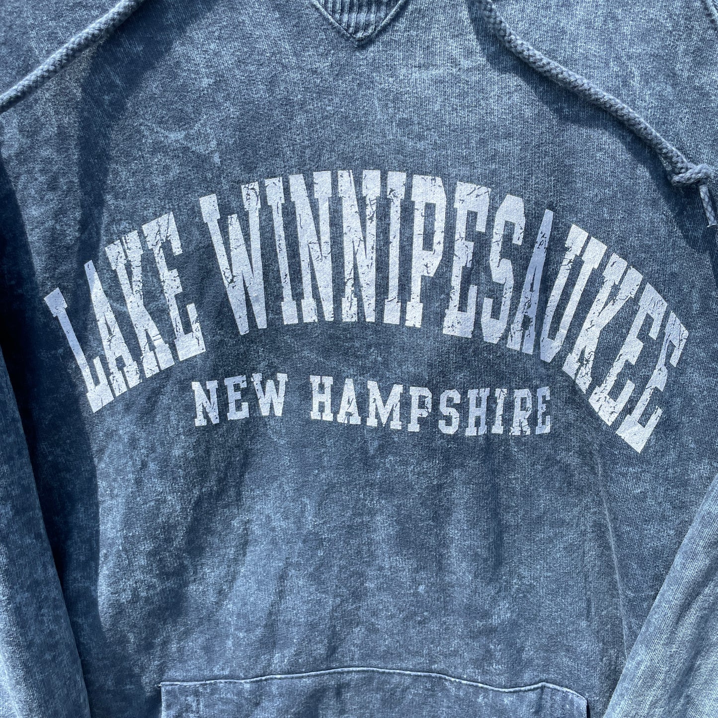 Mørkeblå Vintage Lake Winnipesaukee Hoodie