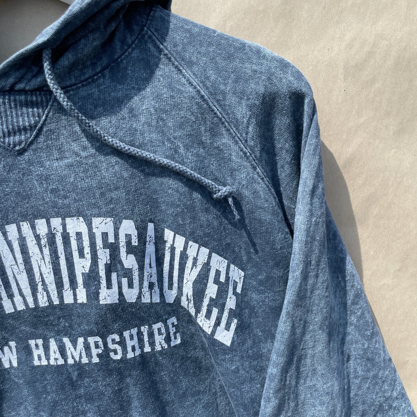 Mørkeblå Vintage Lake Winnipesaukee Hoodie
