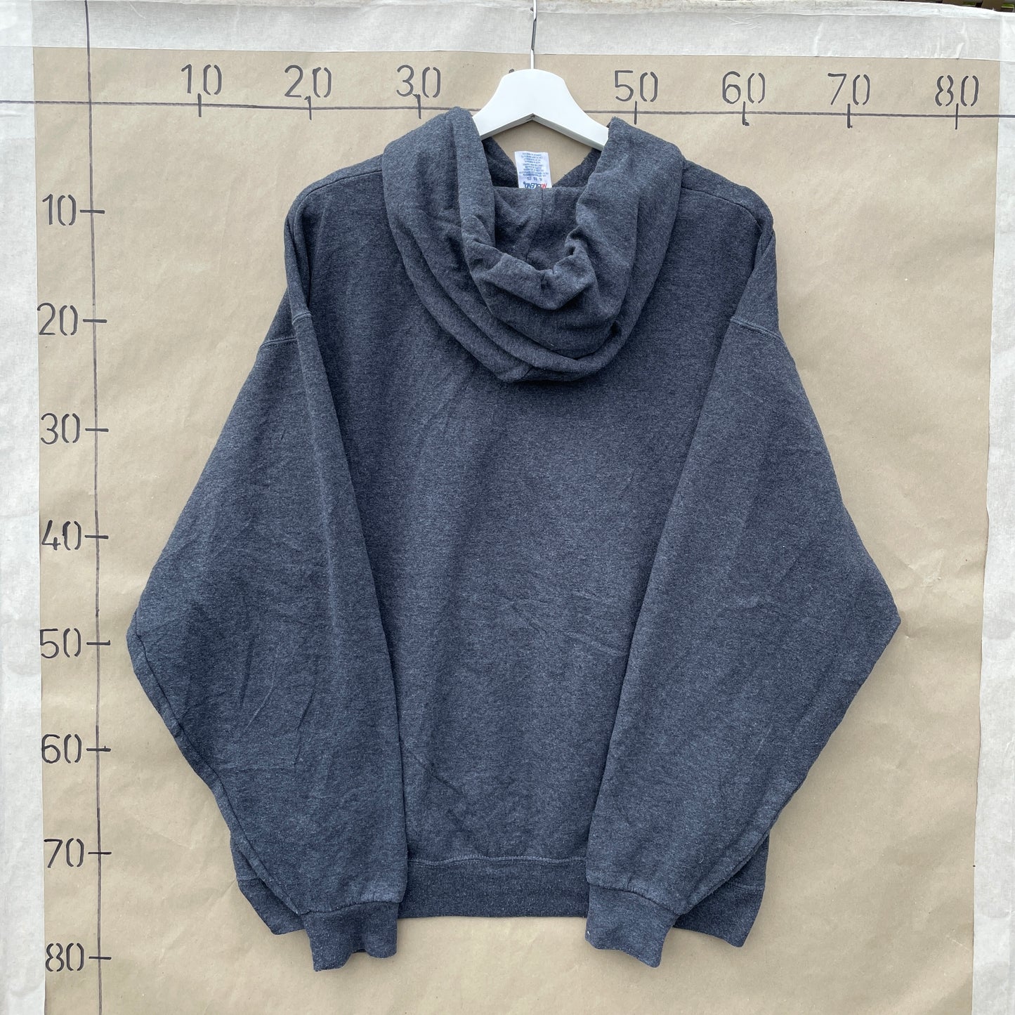 Grå Vintage Hoodie Med Connell Eagles Football Print