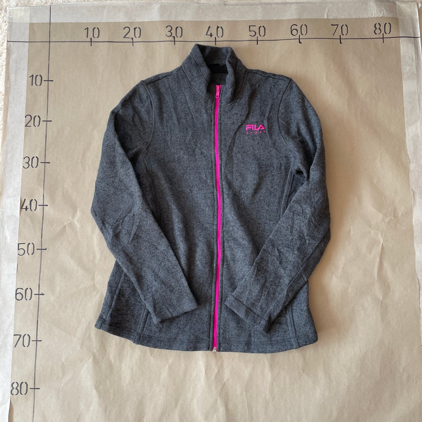 Grå Vintage Fila Sport 1/4 Zip
