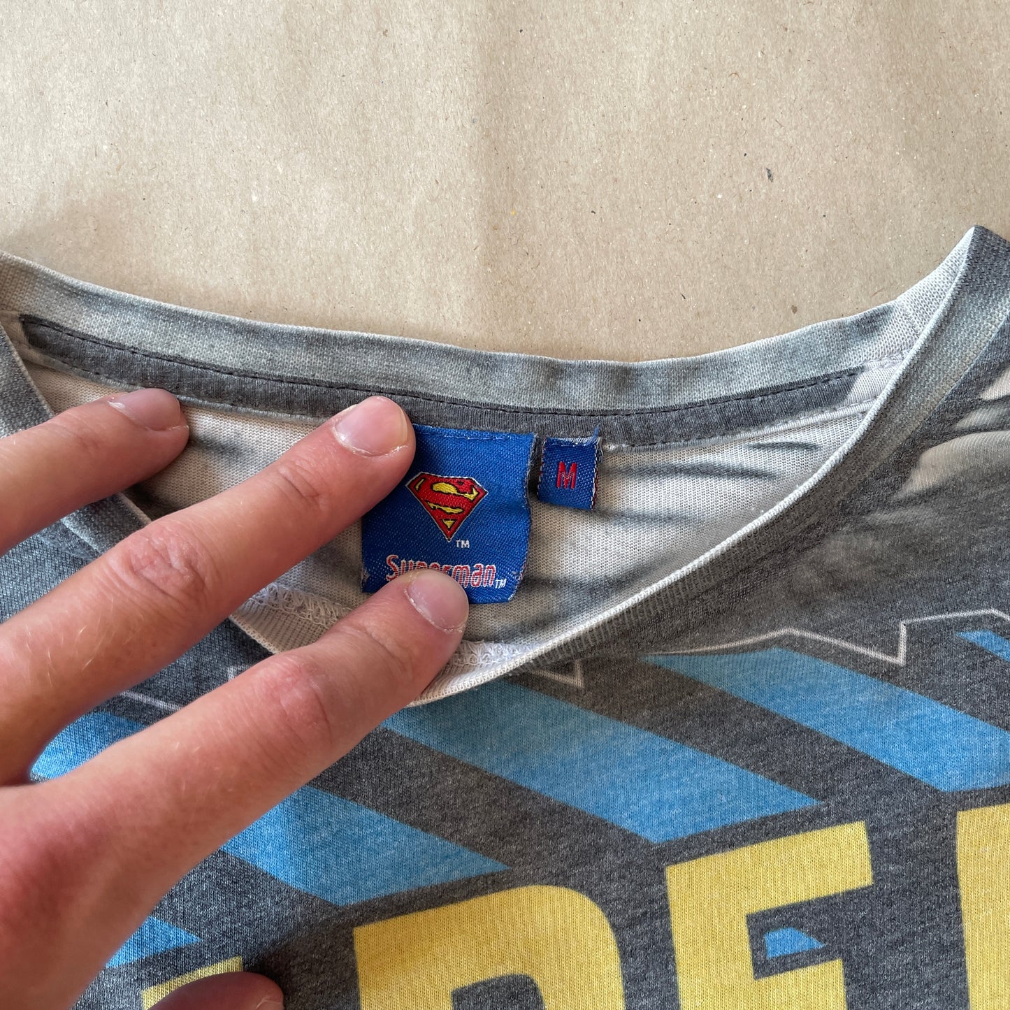 Multifarvet Vintage Superman T-Shirt