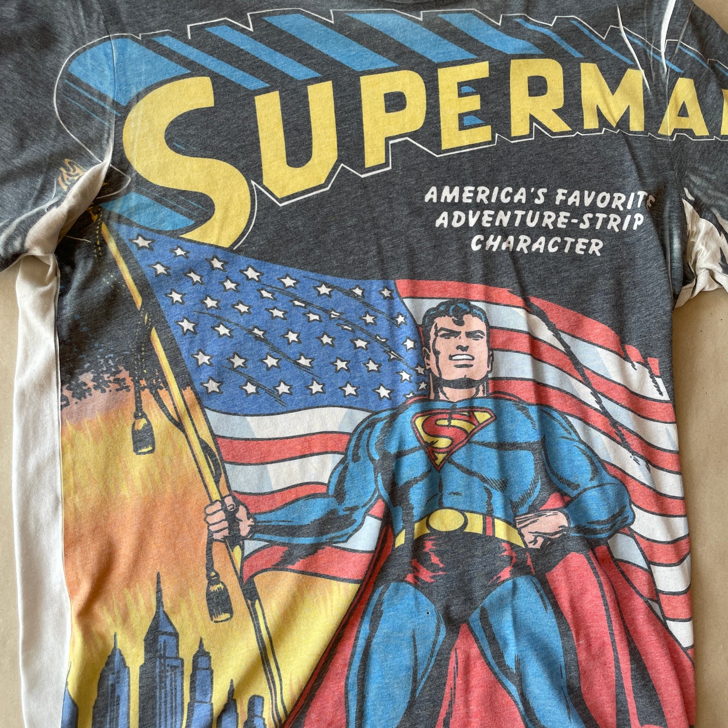 Multifarvet Vintage Superman T-Shirt