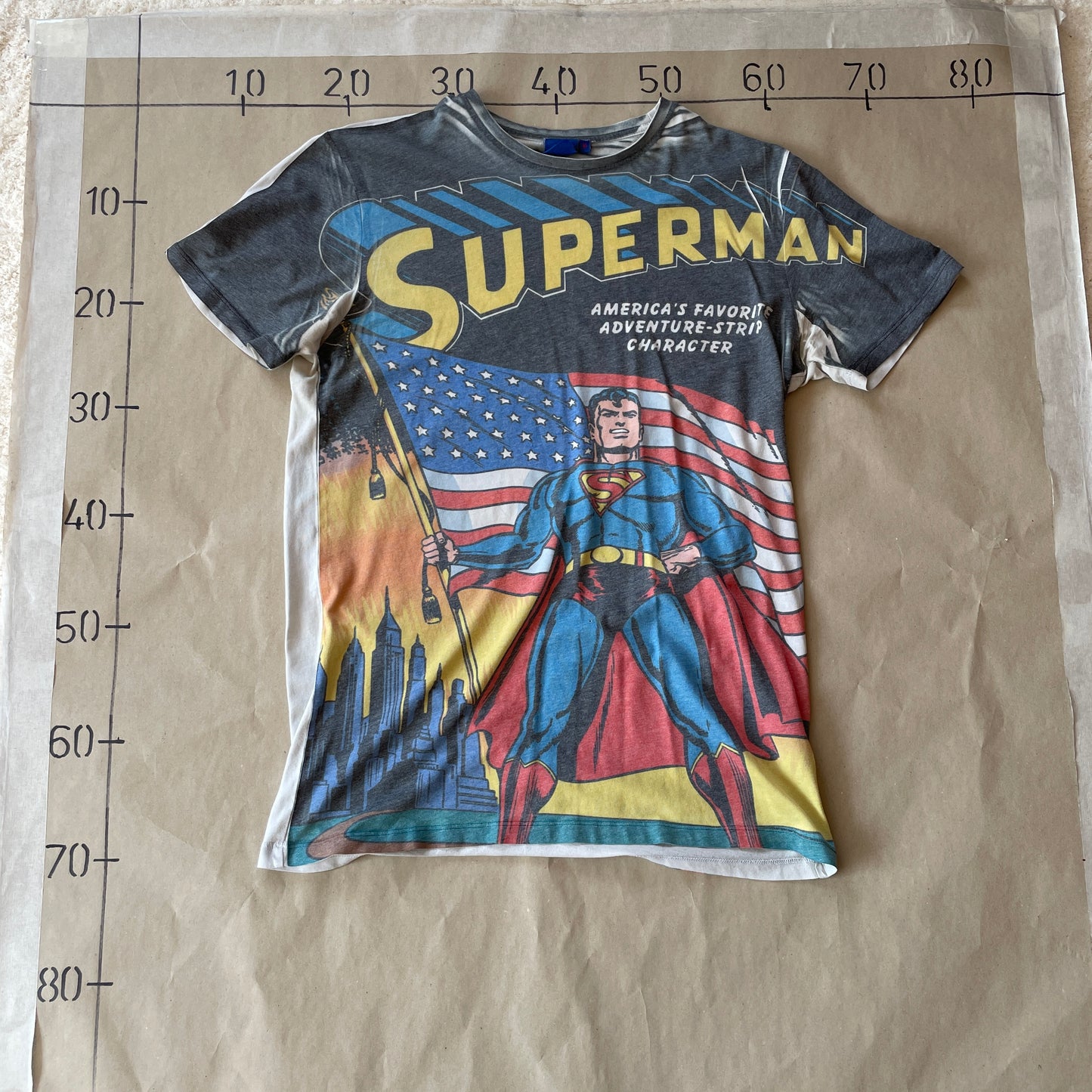 Multifarvet Vintage Superman T-Shirt