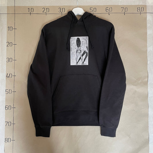 Sort Vintage Djævel/Engel Hoodie