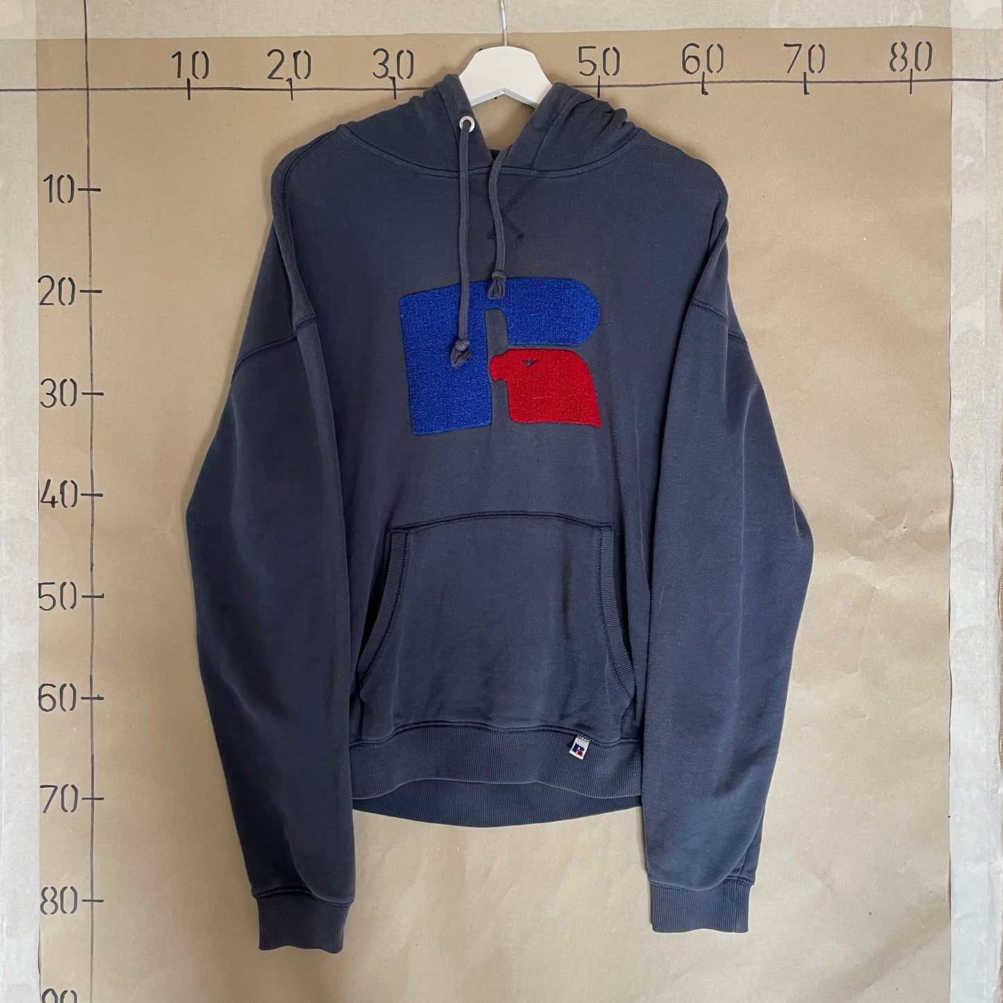 Blå Vintage Russell Athletics Hoodie