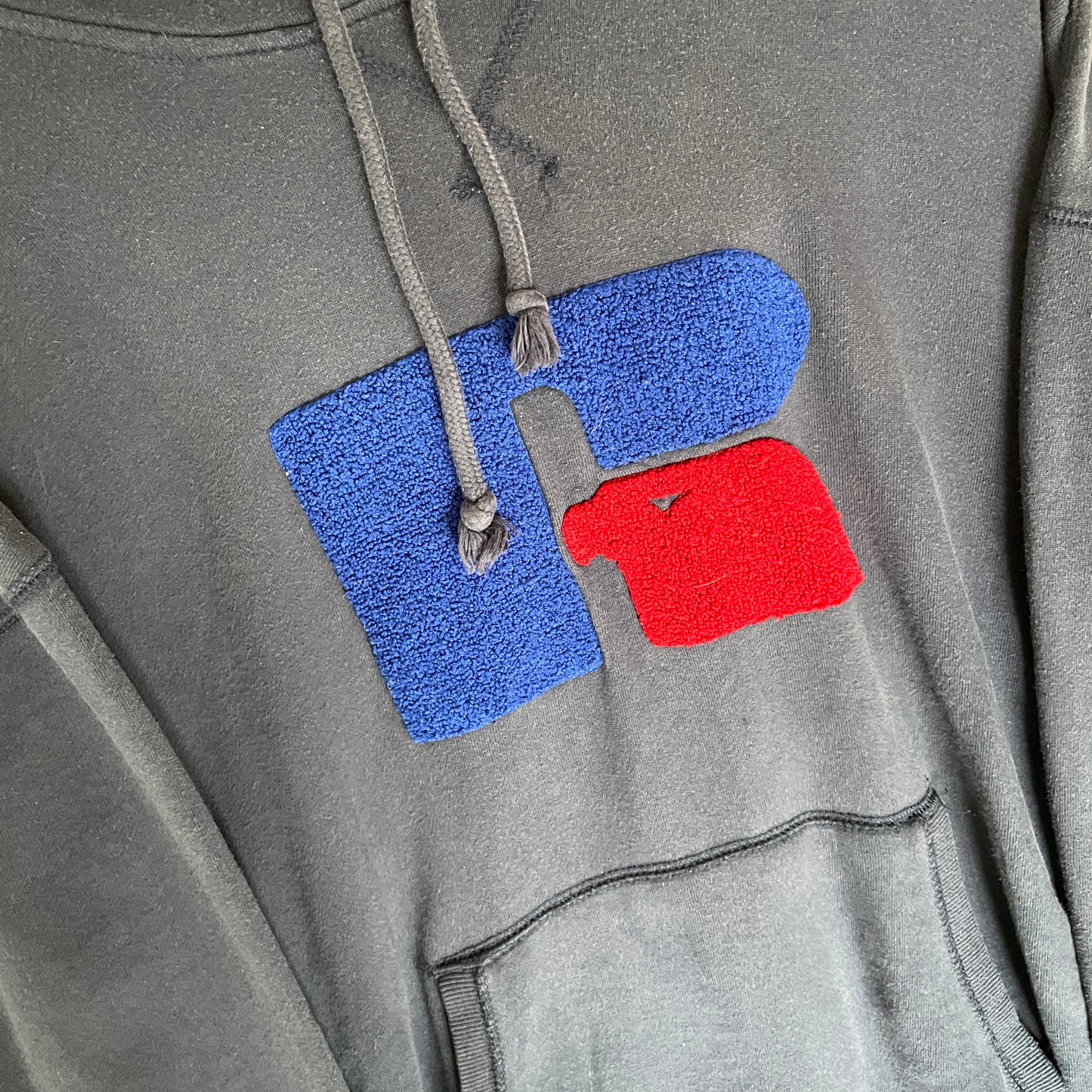 Blå Vintage Russell Athletics Hoodie