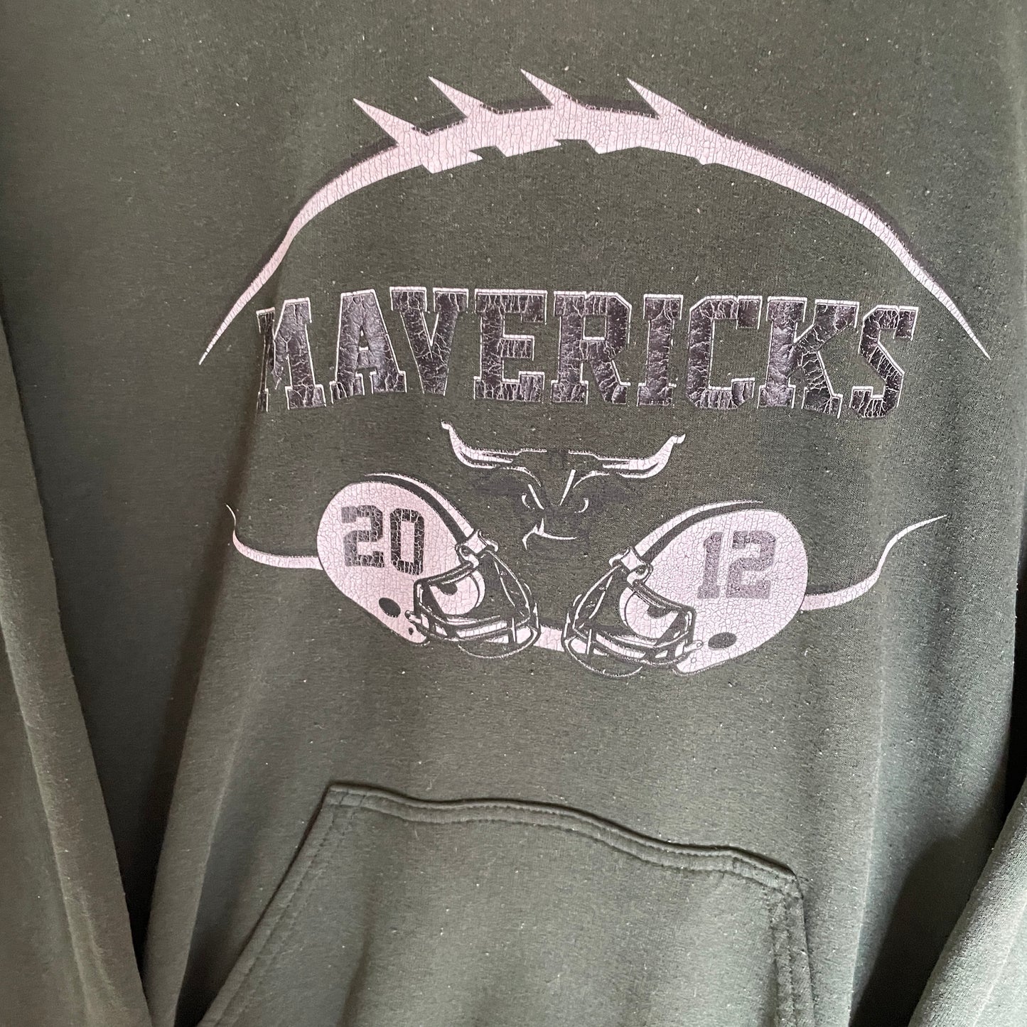 Grøn Vintage Mavericks Hoodie