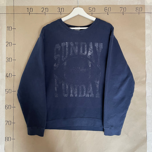 Blå Vintage Sunday Funday Sweatshirt