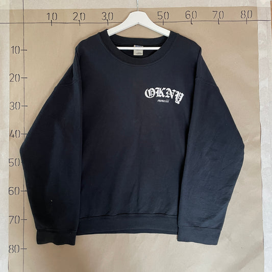Sort Vintage Skelethånd Sweatshirt