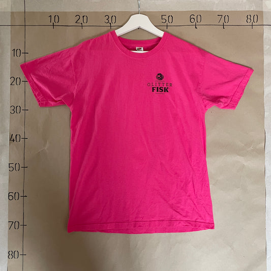 Pink Vintage Glitter Fisk T-Shirt