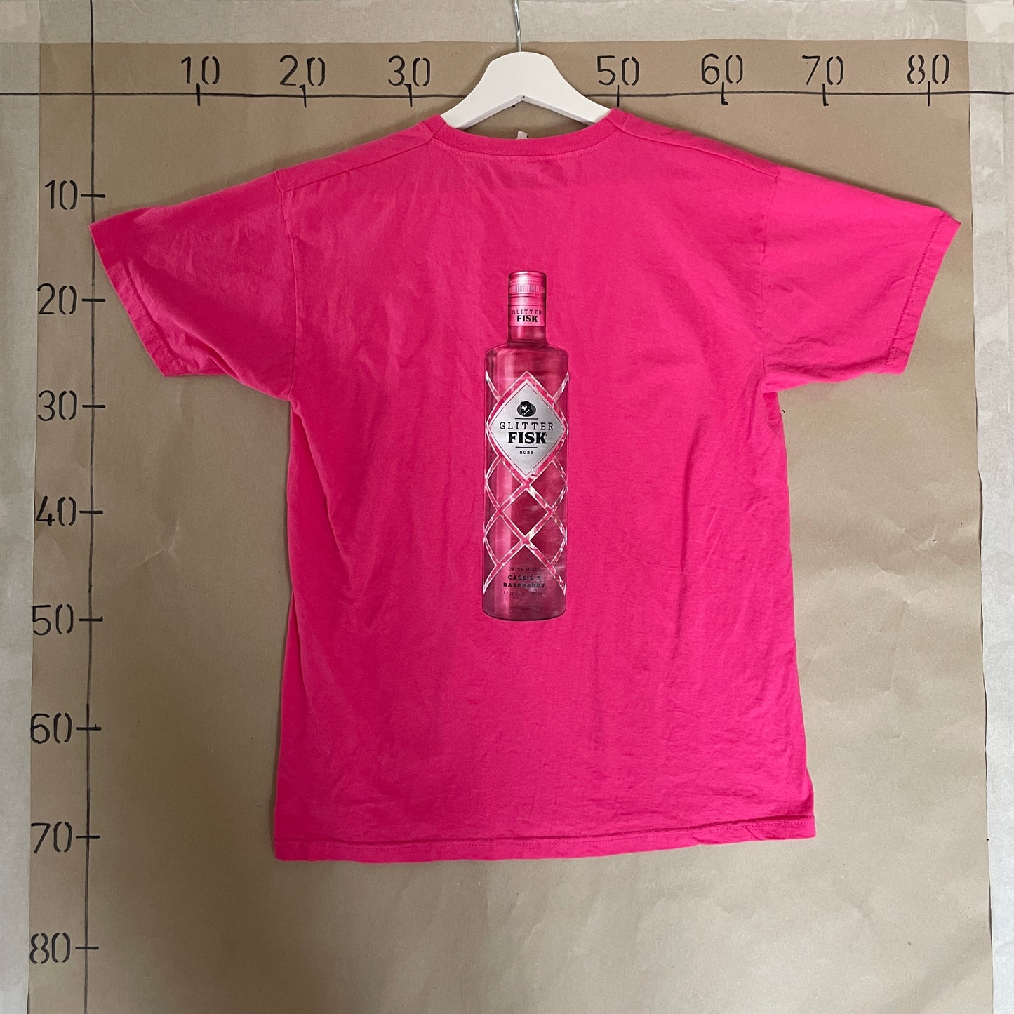 Pink Vintage Glitter Fisk T-Shirt