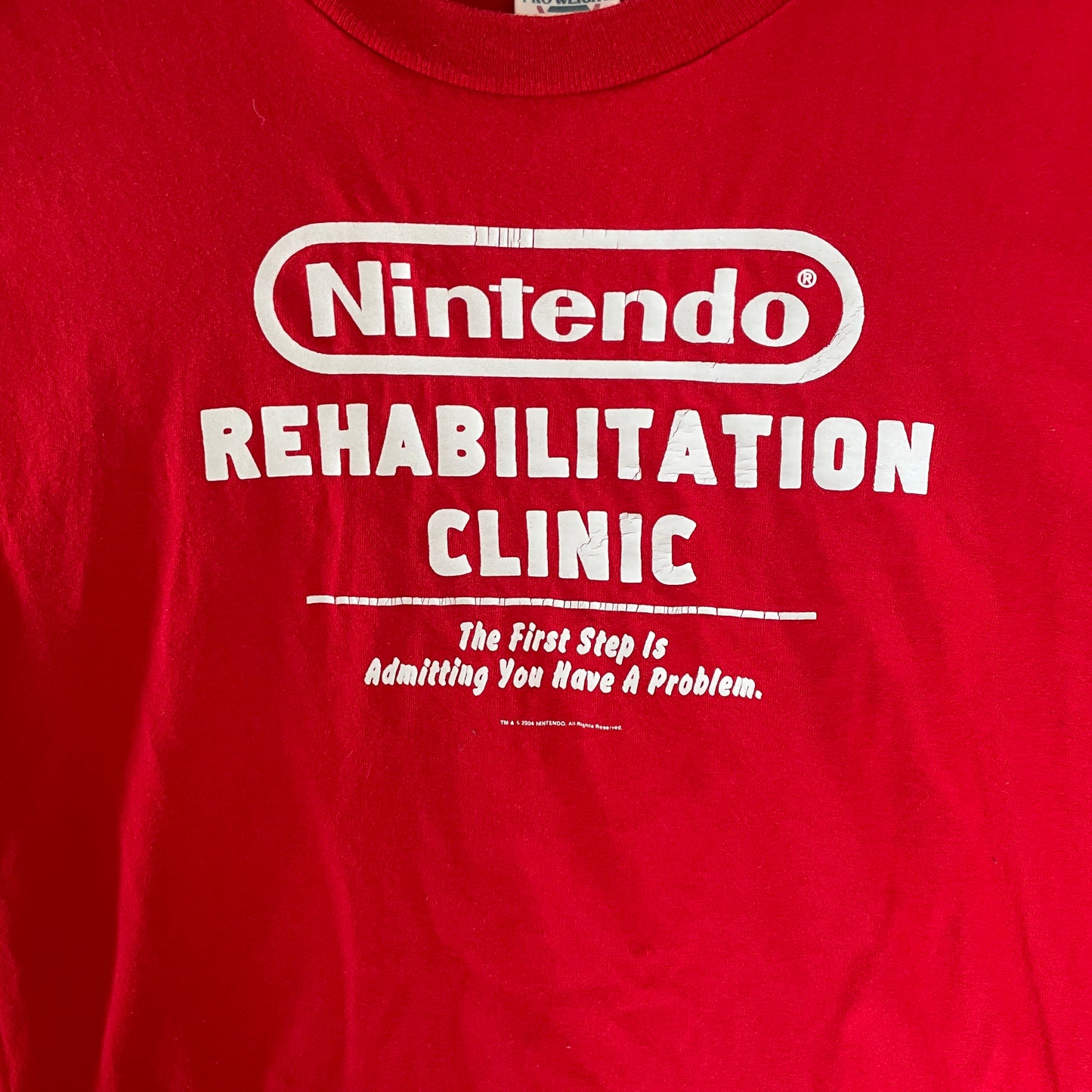 Rød Vintage Nintendo Rehabilitation Clinic T-Shirt