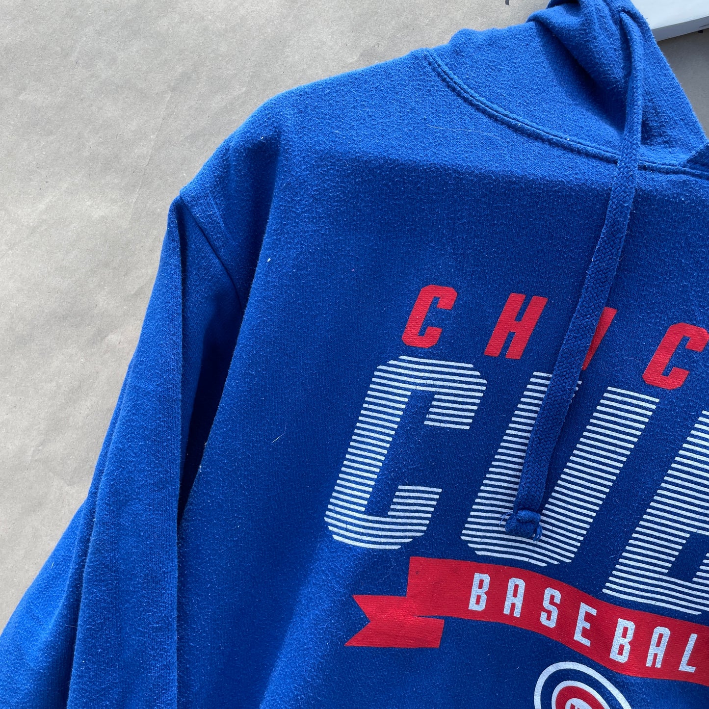Blå Chicago Cubs Hoodie – Sporty Retrolook