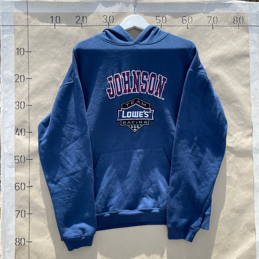Mørkeblå Johnson Lowe's Racing Hoodie – Retro Motorsport Look