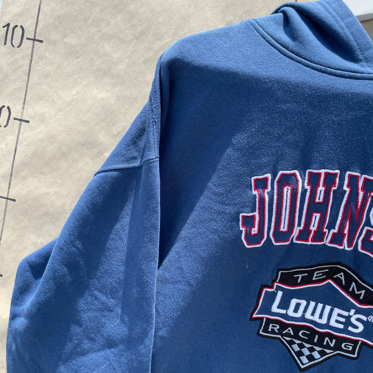 Mørkeblå Johnson Lowe's Racing Hoodie – Retro Motorsport Look