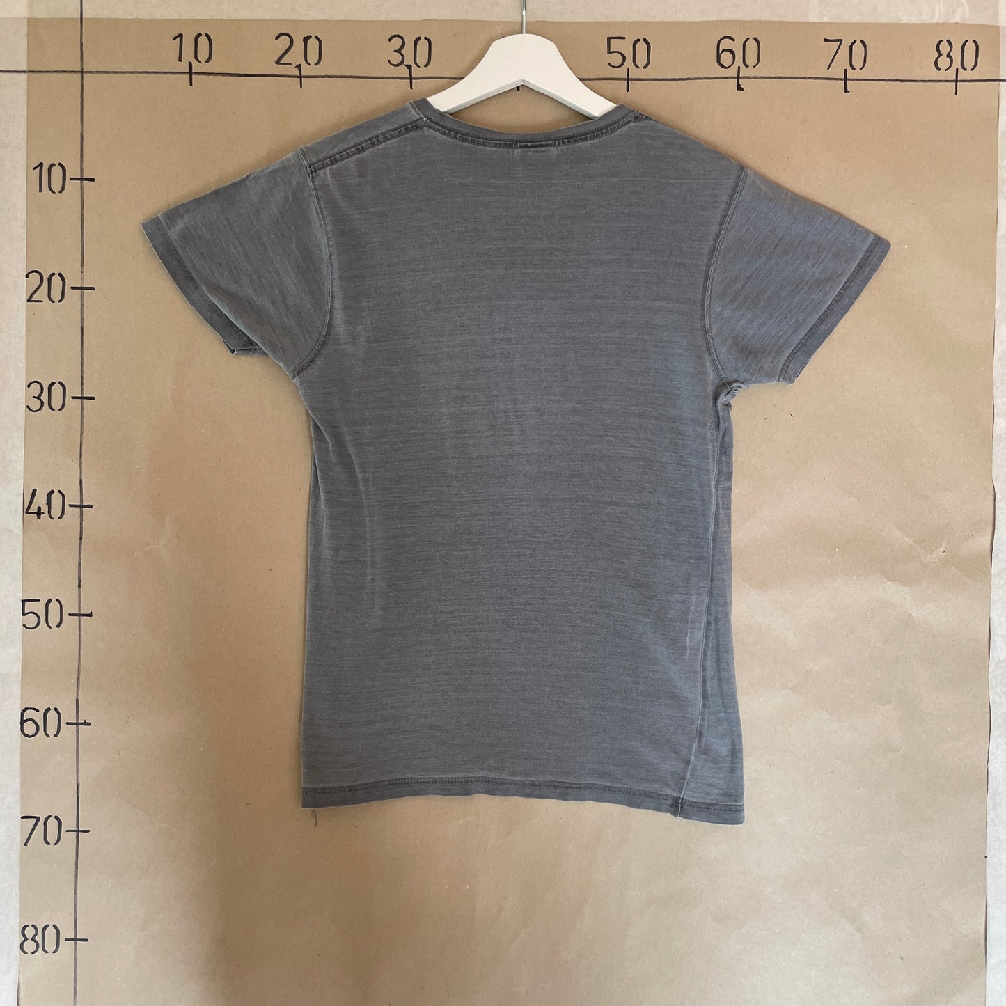 Grå Vintage Fisch Dich T-Shirt