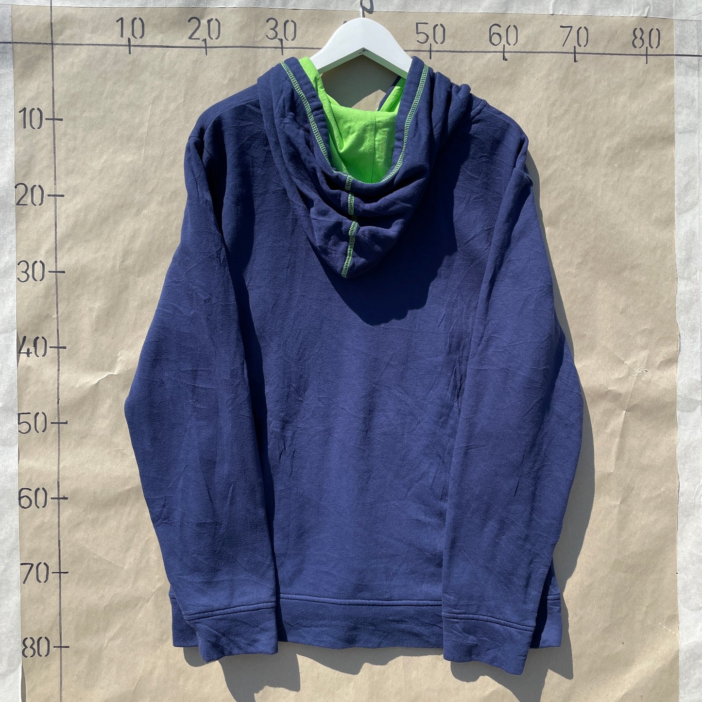 Blå Seattle Seahawks Hoodie Med Neon Detaljer