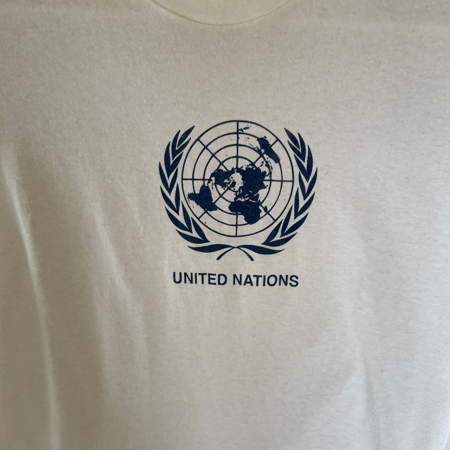 Hvid Vintage United Nations T-Shirt