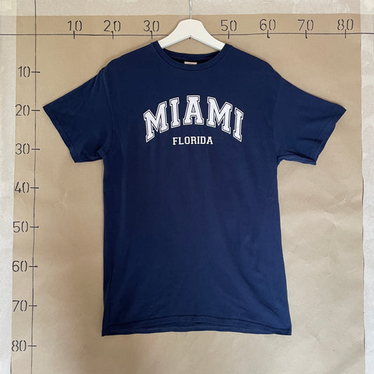 Blå Vintage Miami Florida T-Shirt