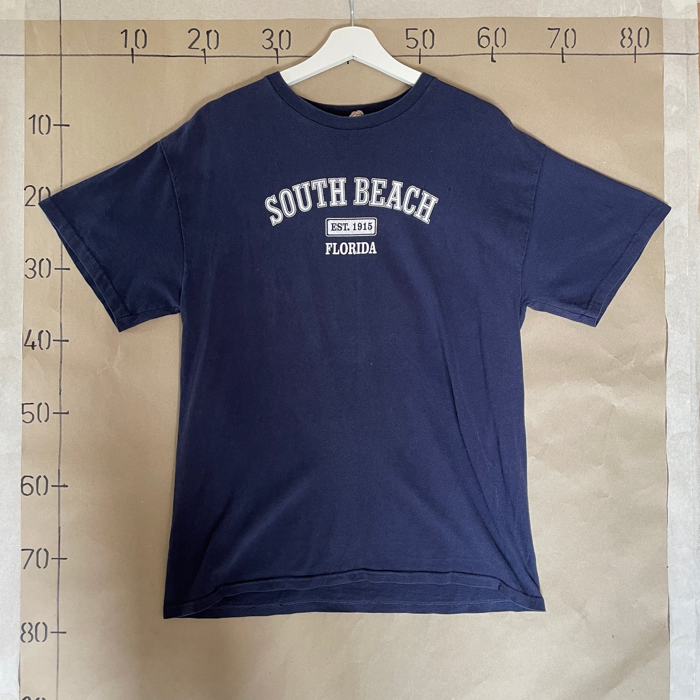 Blå Vintage South Beach Florida T-Shirt