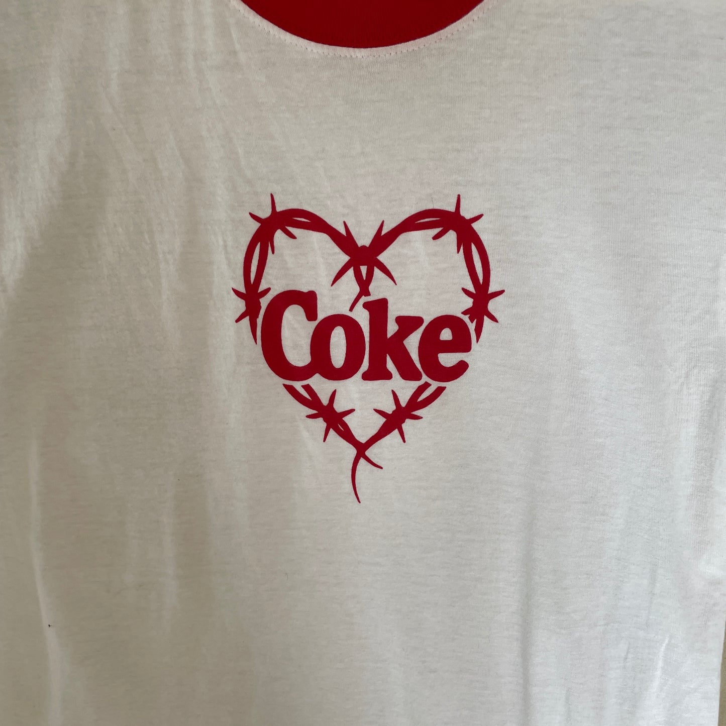 Hvid Vintage Coke Ringer T-Shirt