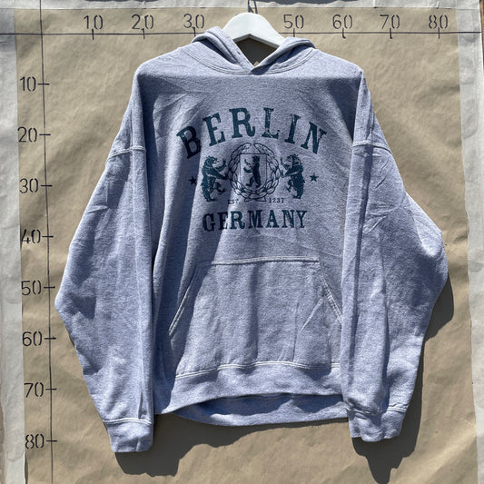 Grå Berlin Germany Hættetrøje Med Vintage Print