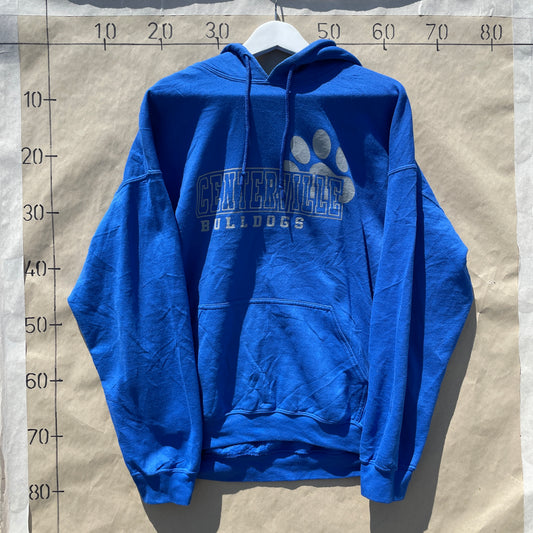Kongeblå Centerville Bulldogs Hoodie Med Tryk