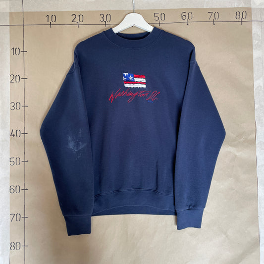 Blå Vintage Washington D.C Sweatshirt
